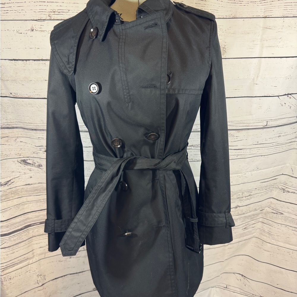 Coach black trench coat like new!